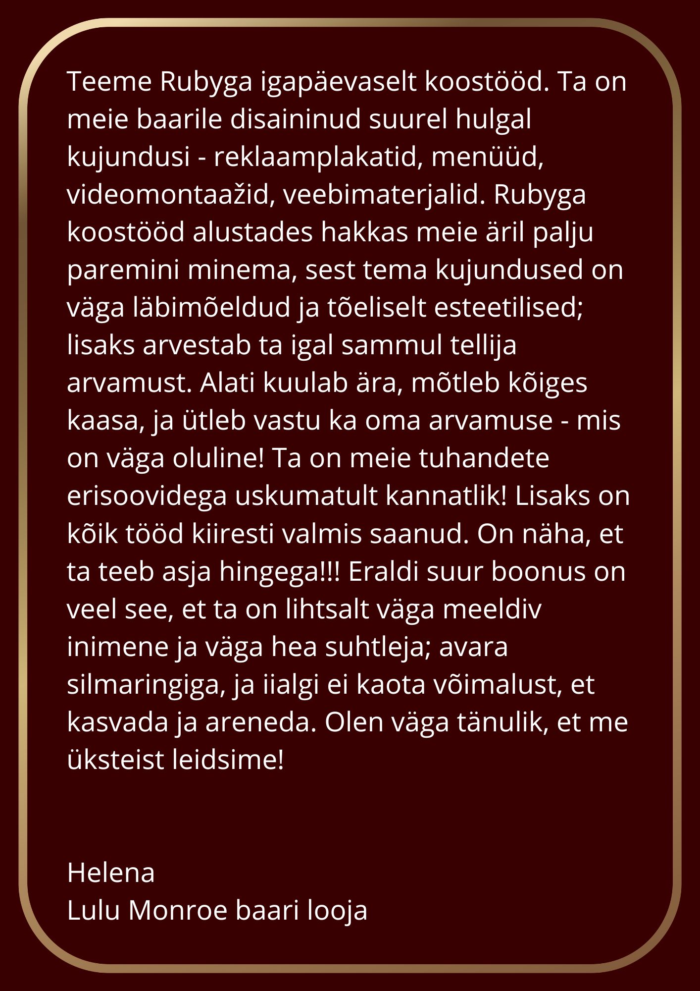 tagasiside brändi visuaalne identiteet